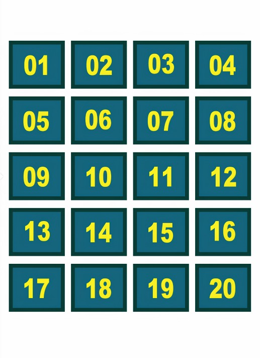 Lencana Nombor Kumpulan (1-20)