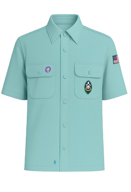 Kemeja Pengakap Perdana Lelaki Kelana/Pemimpin/Muda/Remaja +3 basic Lencana